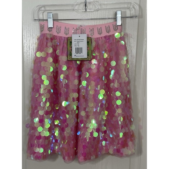 Lola And The Boys Other - Lola and The Boys Girls Wicked Glinda Sparkle Skirt 14 Pink Shimmer Party Sequin